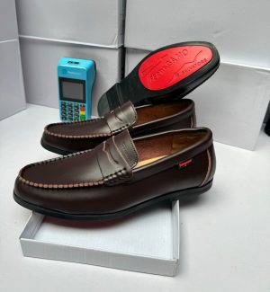 Ferragamo Classic Leather Penny Loafers – Dark Brown Edition