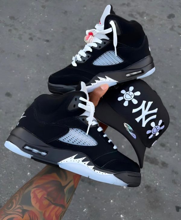 Air Jordan 5 Retro "Black & White" High-Top Sneakers