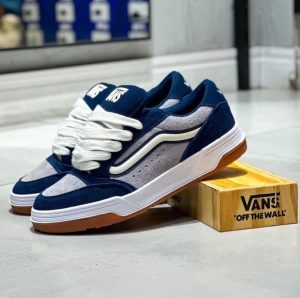 IMG-20260622-WA0105 Vans "Off The Wall" Premium Skate Sneakers – Navy Blue & Grey Edition